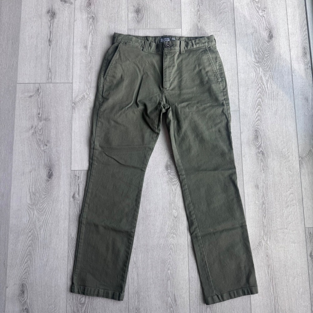 Billabong Adventure Division Mens A/DIV Pants Olive Green Size 34 Straight Leg